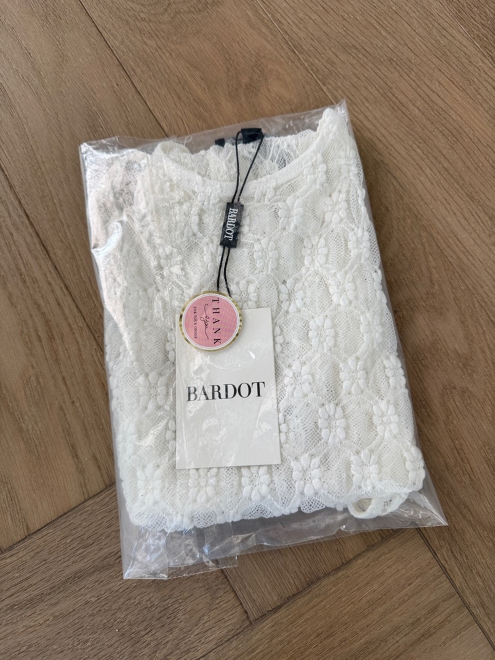 NWT BARDOT Adoni Lace Bodysuit In White size small - Picture 8 of 8